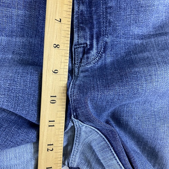 Good American Good Waist Jeans Sz 18 Two Tone Side Panel Tapered Leg High Waist - Picture 12 of 14